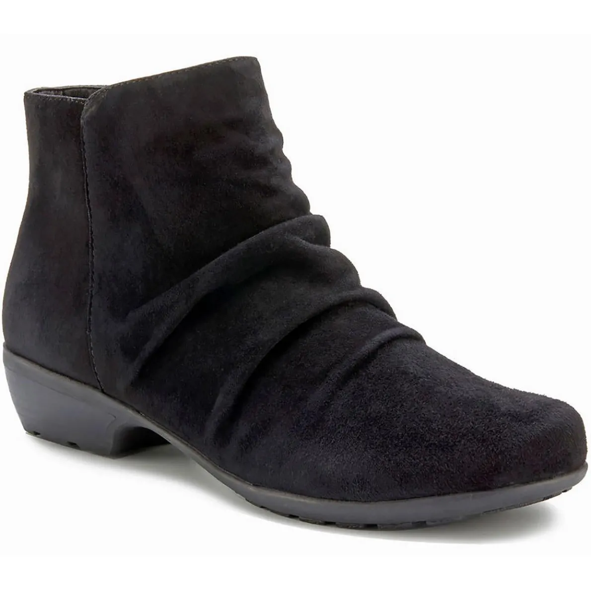 Esme Leather Ruched Booties