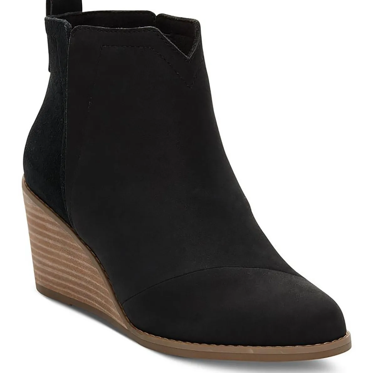Clare Suede Pull On Wedge Boots