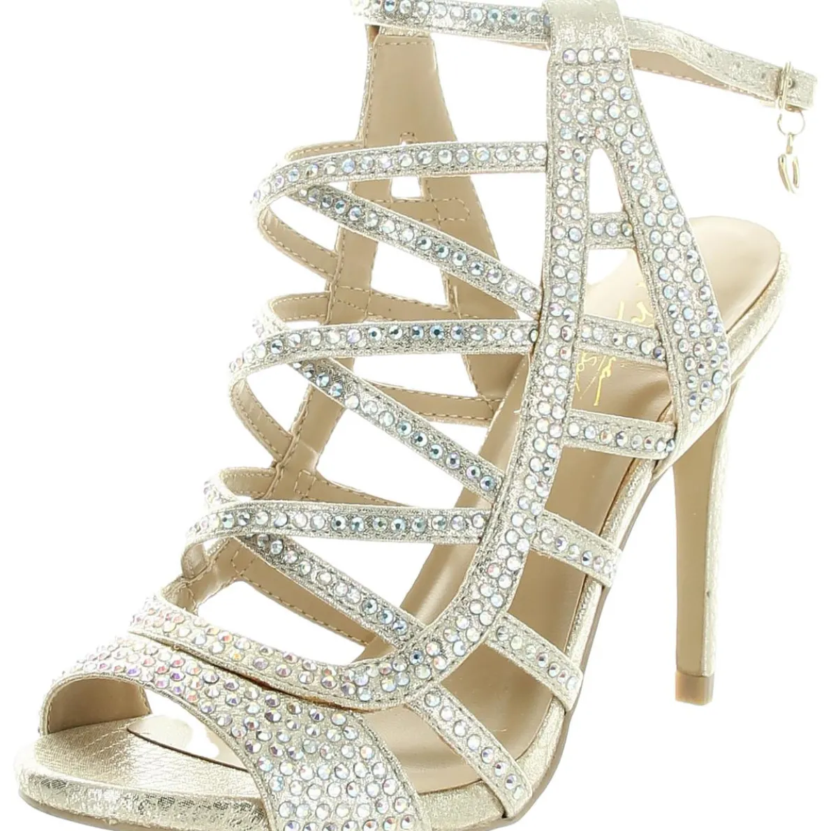 CLARISA2 Jeweled Lace-Up Heels
