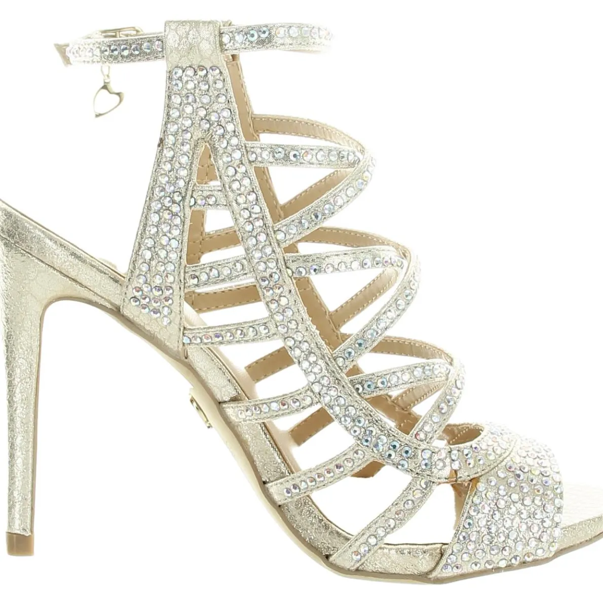 CLARISA2 Jeweled Lace-Up Heels