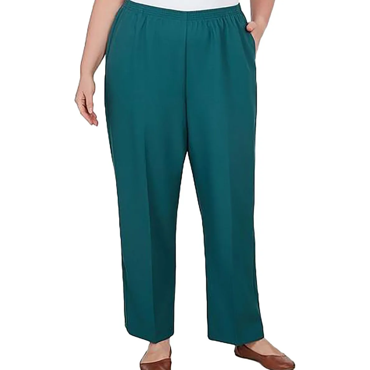 Classic Fit High Rise Straight Leg Pants