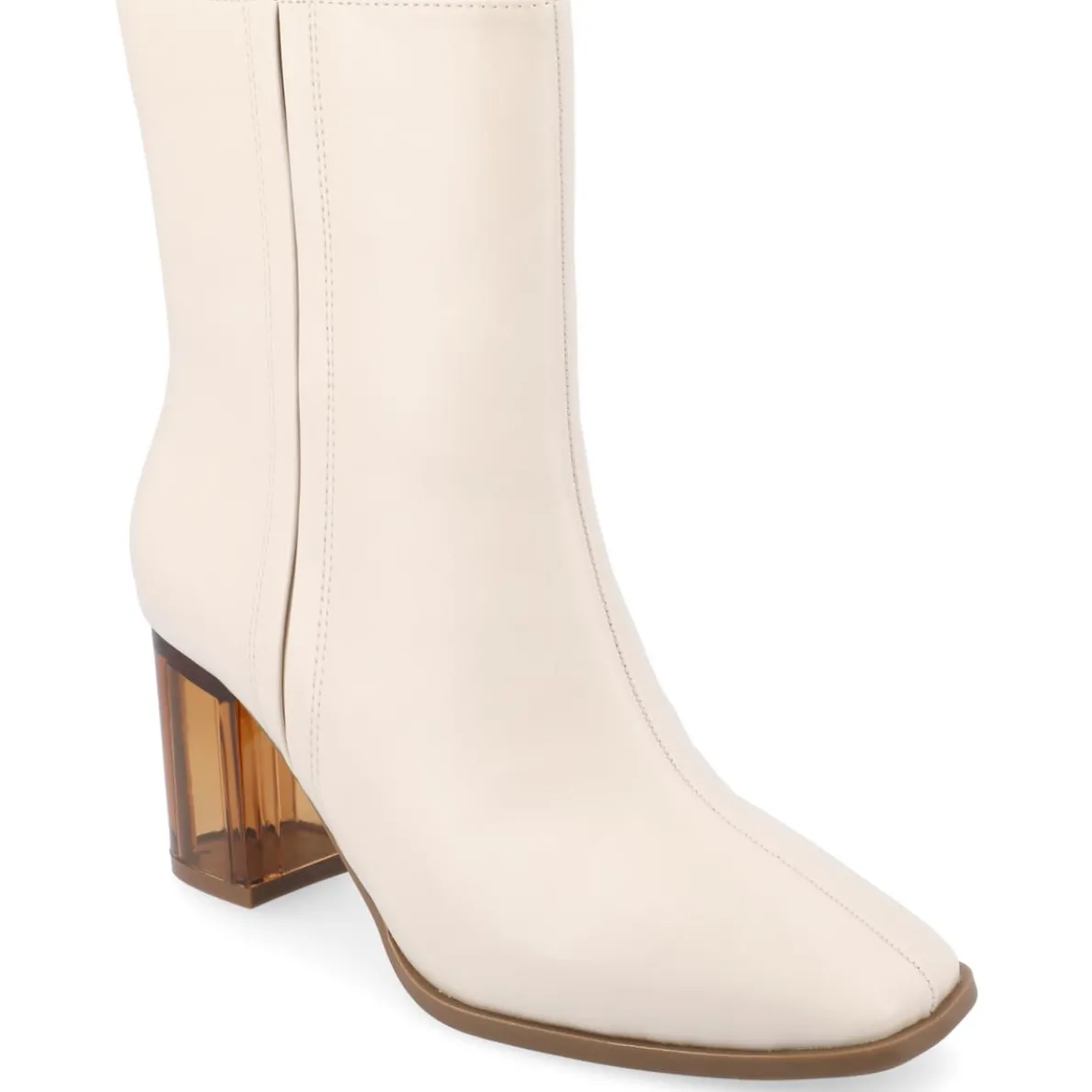CLEARIE Faux Leather Ankle Boots