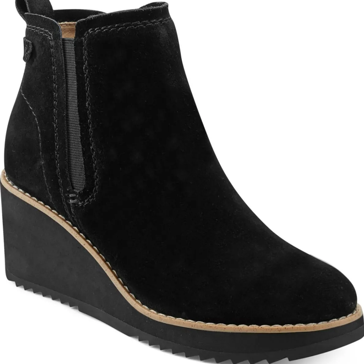 Cleia Faux Suede Wedge Chelsea Boots