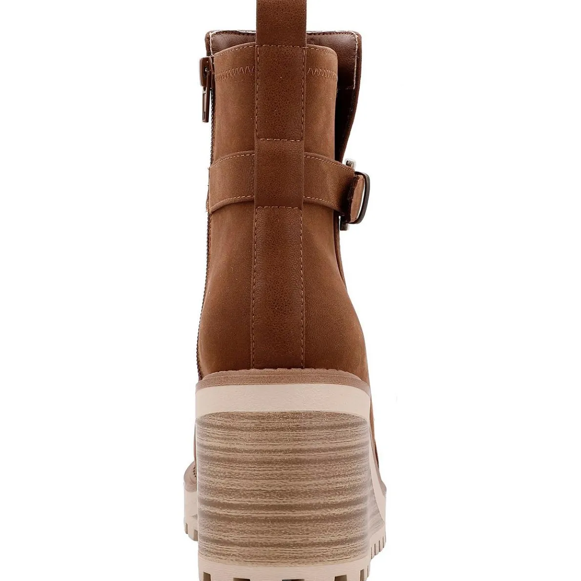 Cleste Buckle Wedge Boots