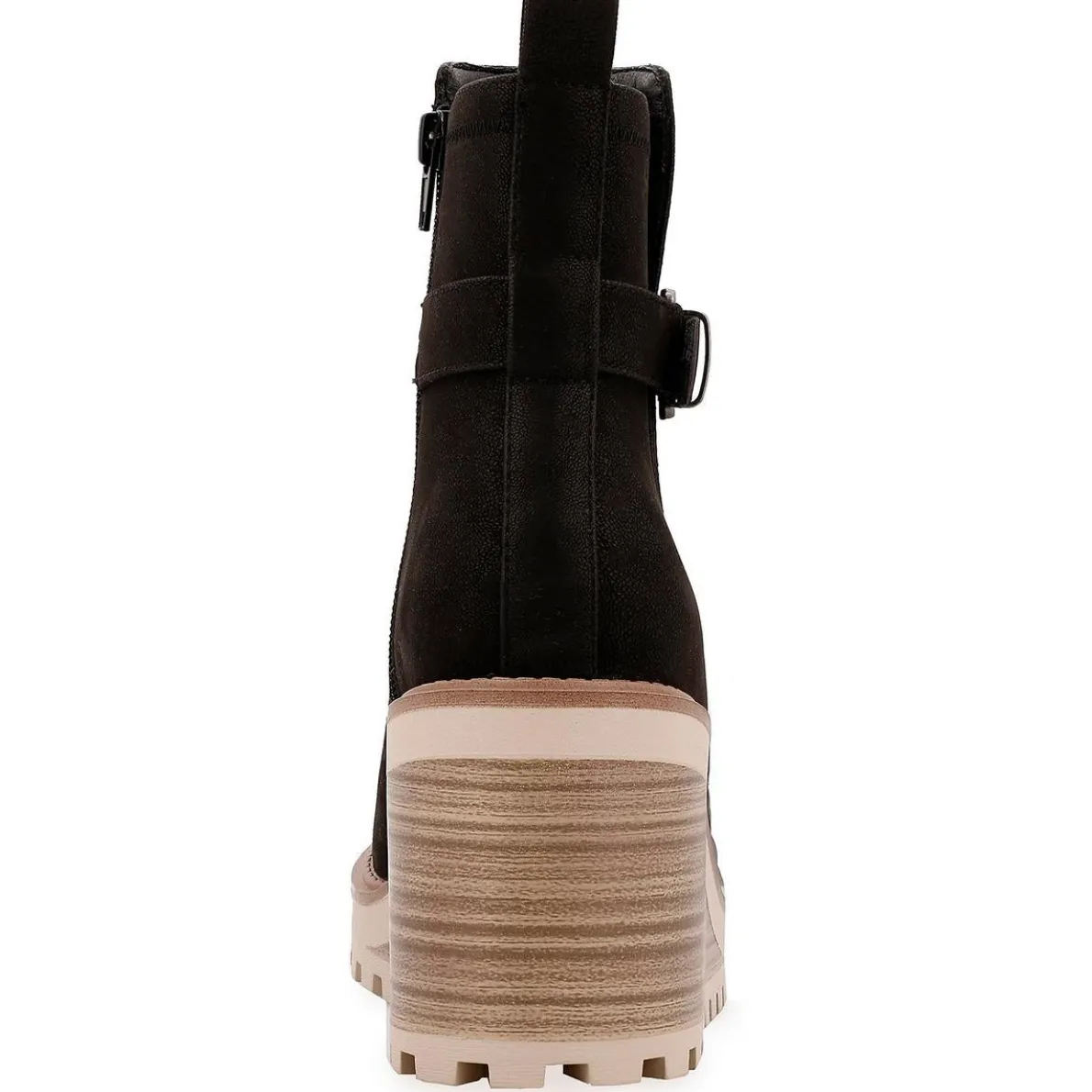 Cleste Buckle Wedge Boots