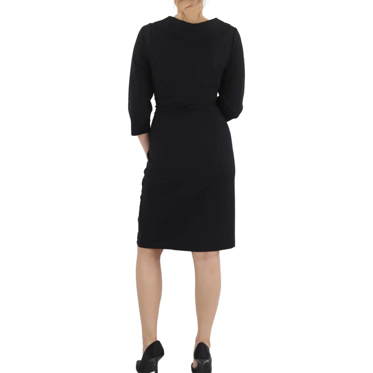 Collar Crepe Sheath Dress