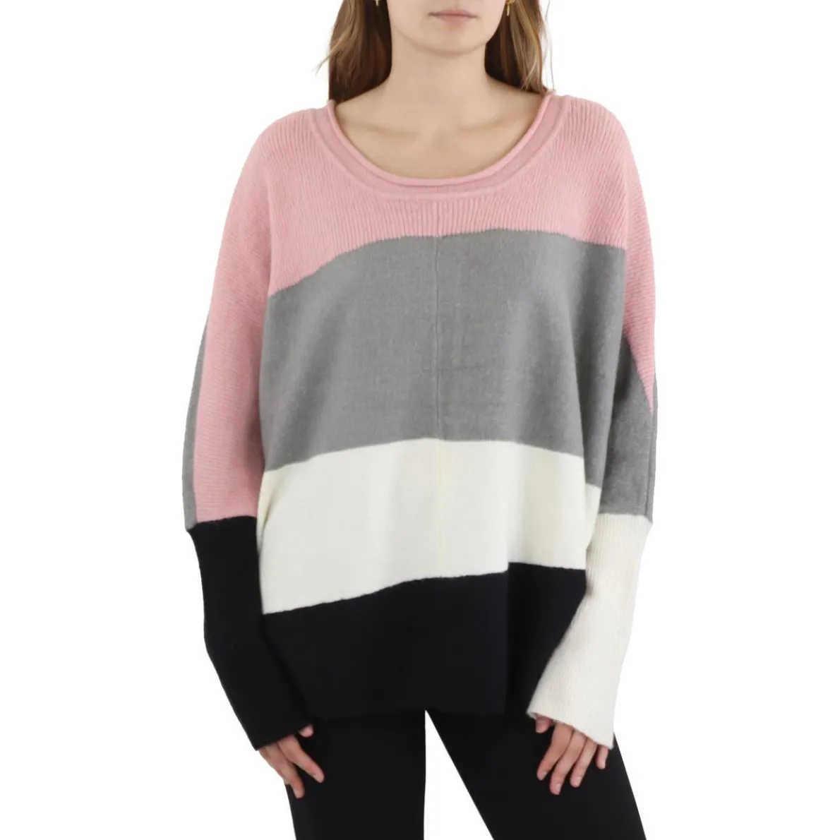 Colorblock Knit Pullover Sweater