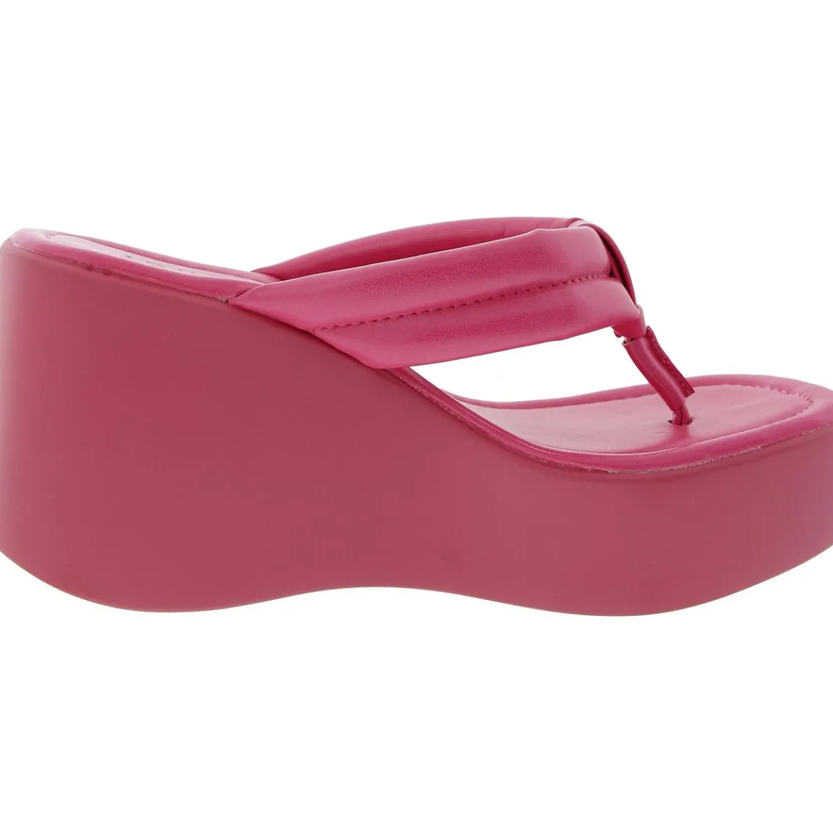 Comfort Insole Faux Leather Wedge Sandals