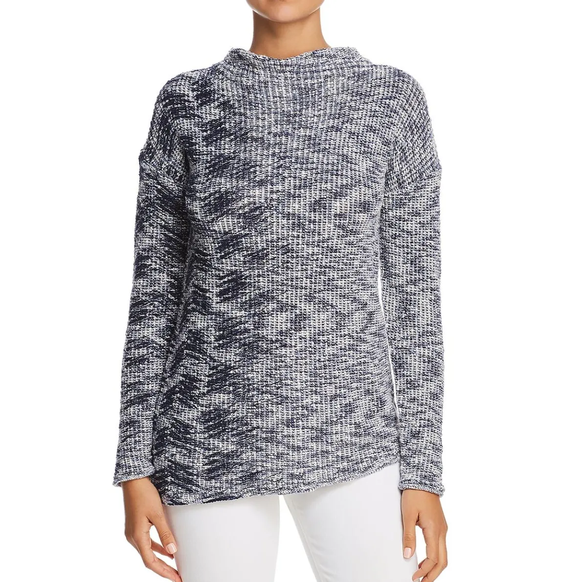 Coming Along Marled Drop Shoulder Pullover Sweater