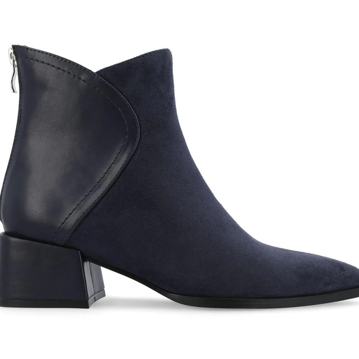 Consuello Mixed Media Faux Suede Booties