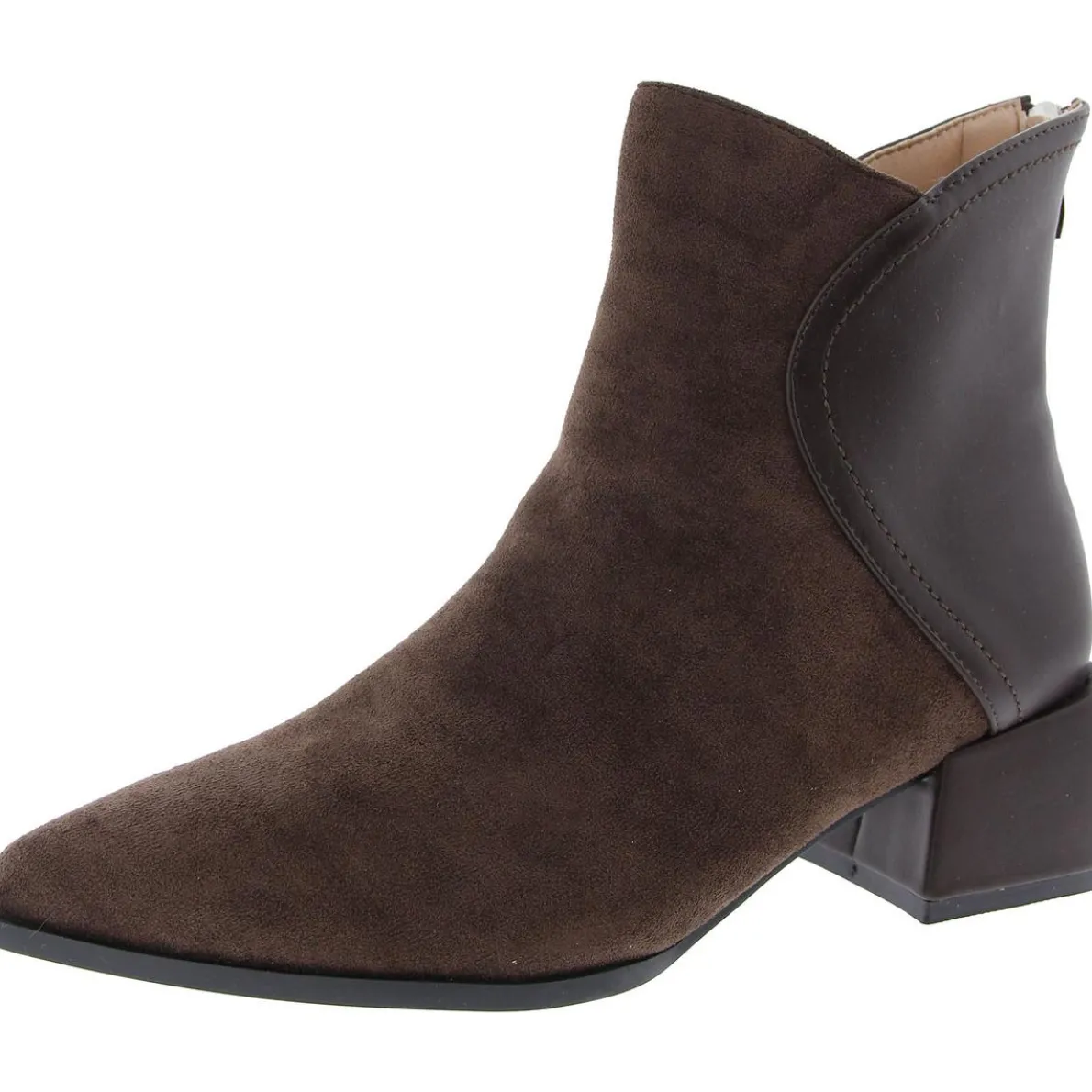 CONSUELLO Pointed Toe Cut-Out Ankle Boots