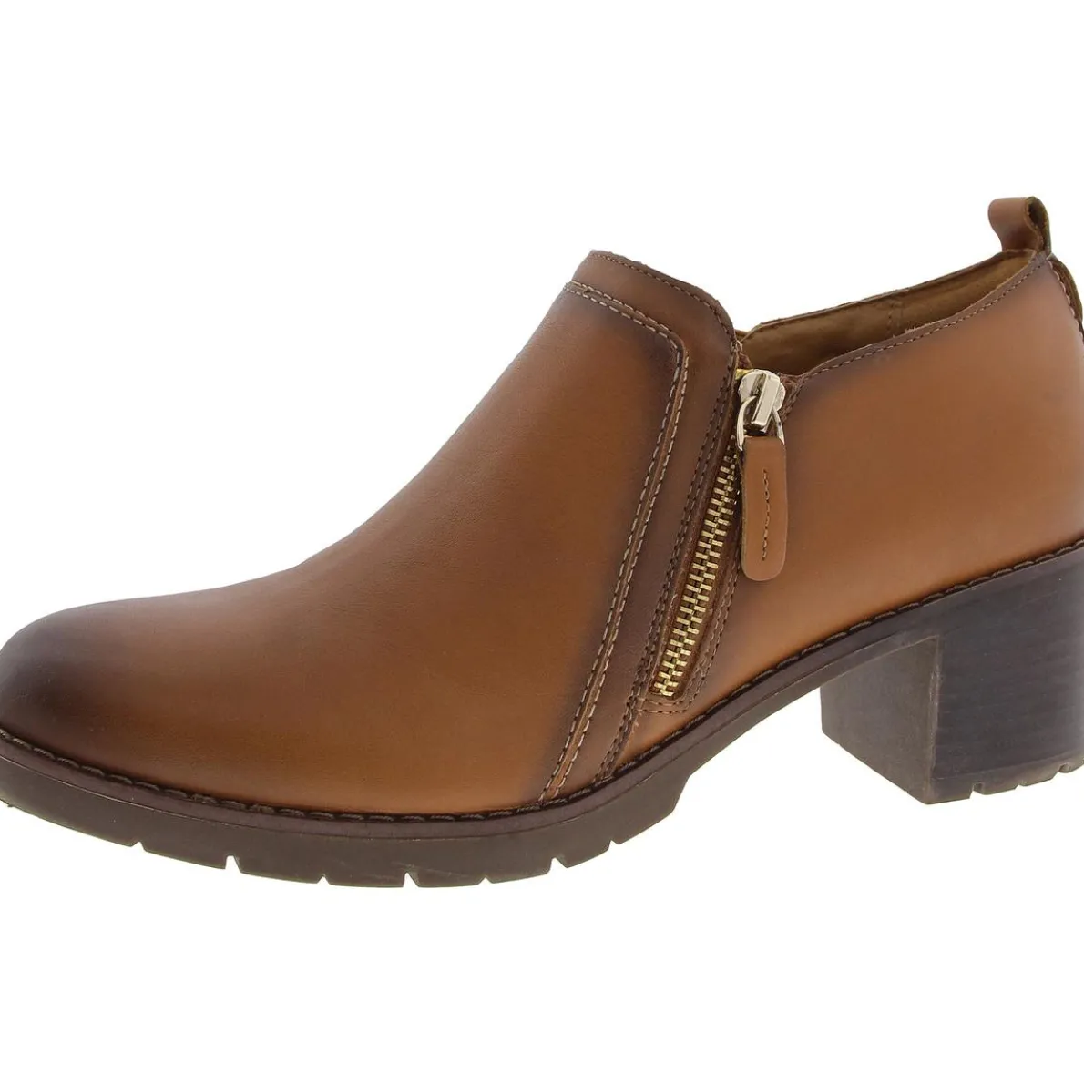Cosa Zipper Leather Ankle Boots