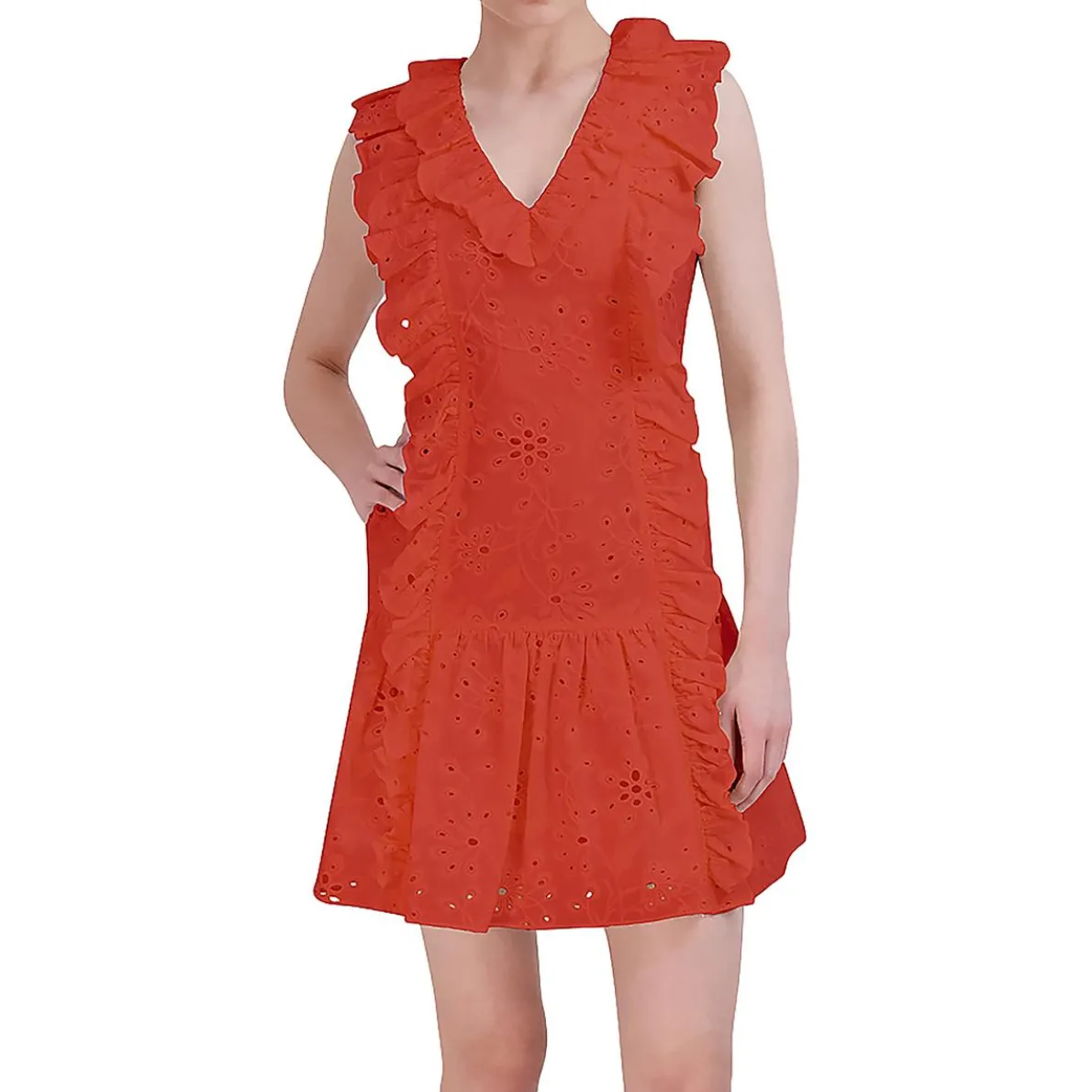 Cotton Above Knee Mini Dress