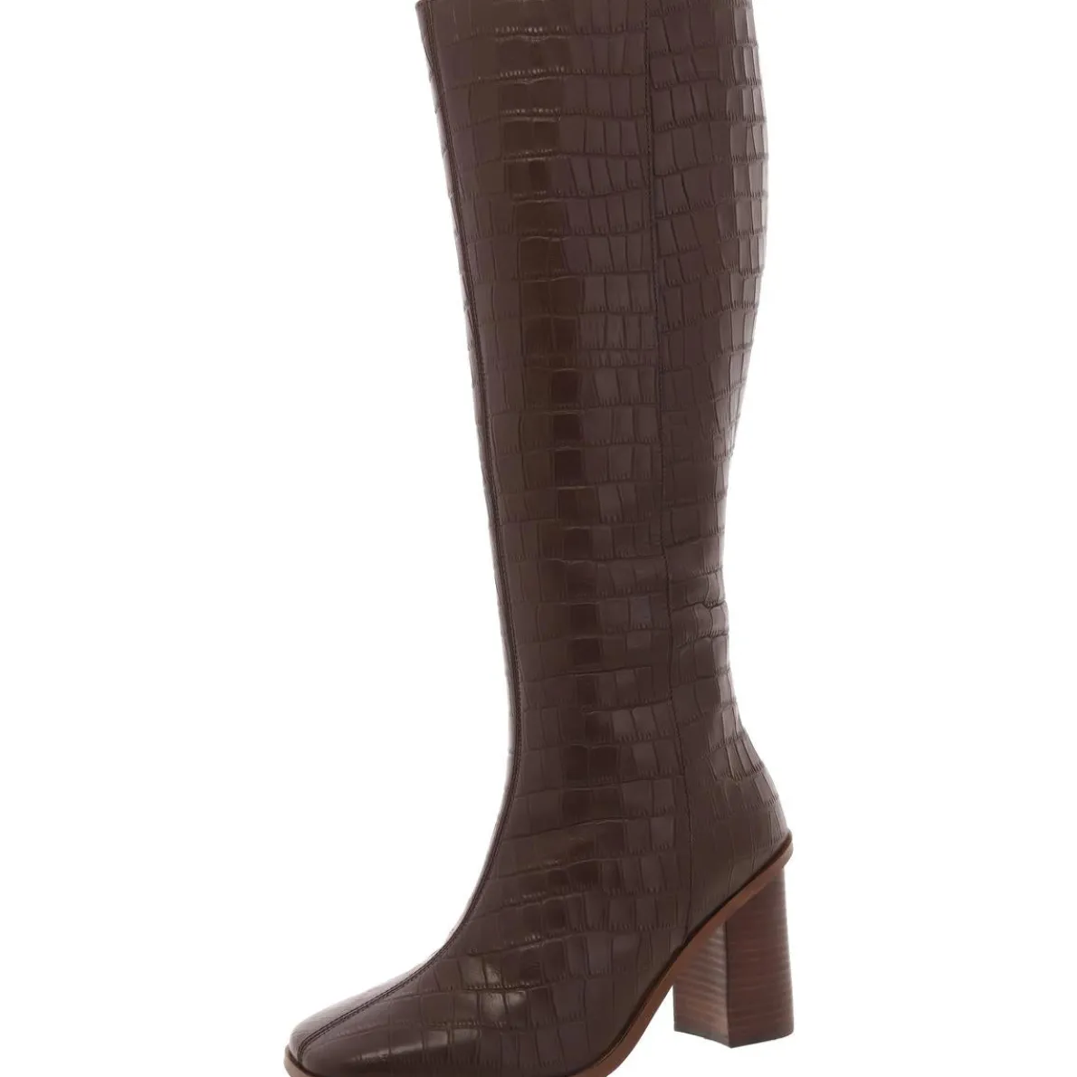 Tamori Zipper Leather Knee-High Boots
