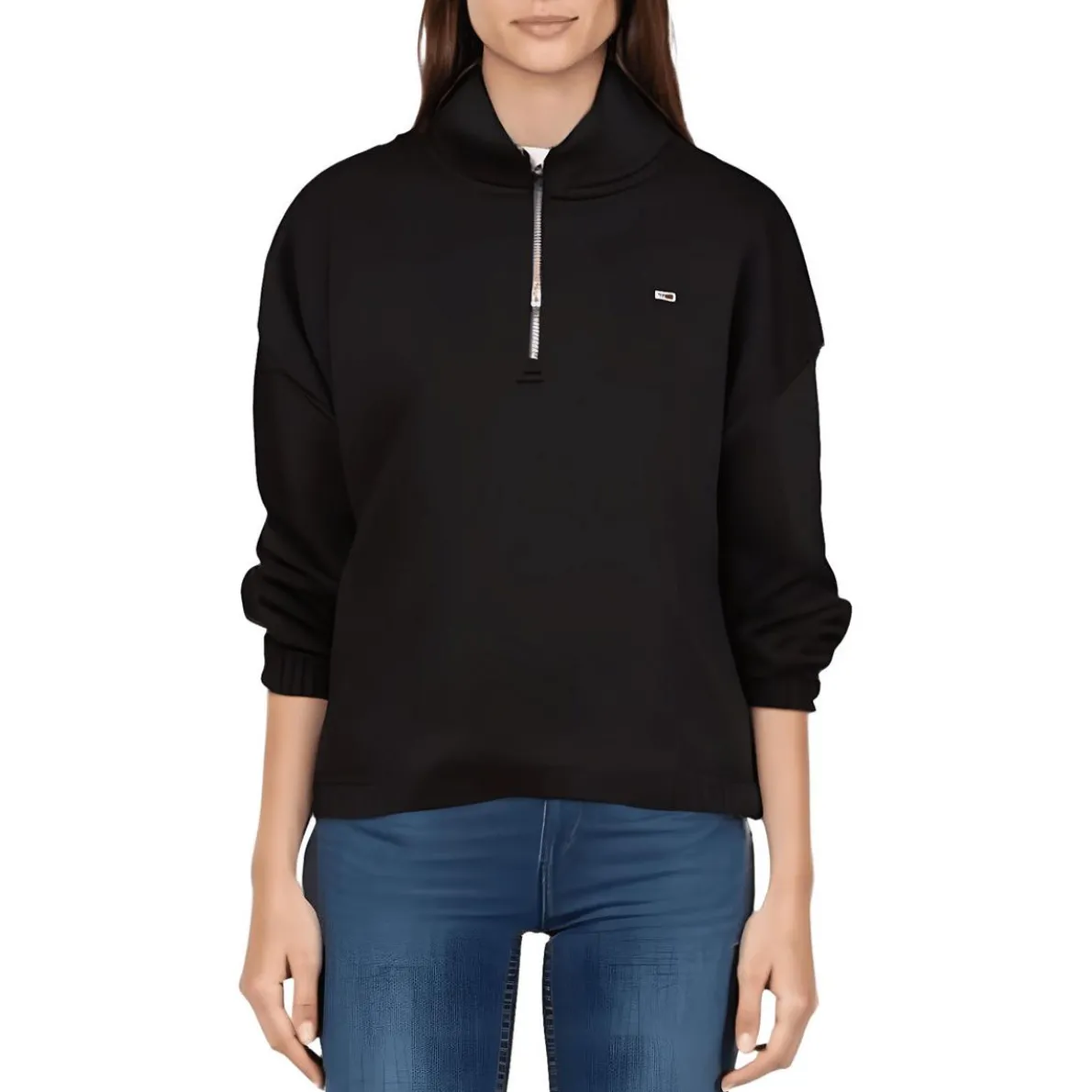 Crop Fleece Pullover Sweater