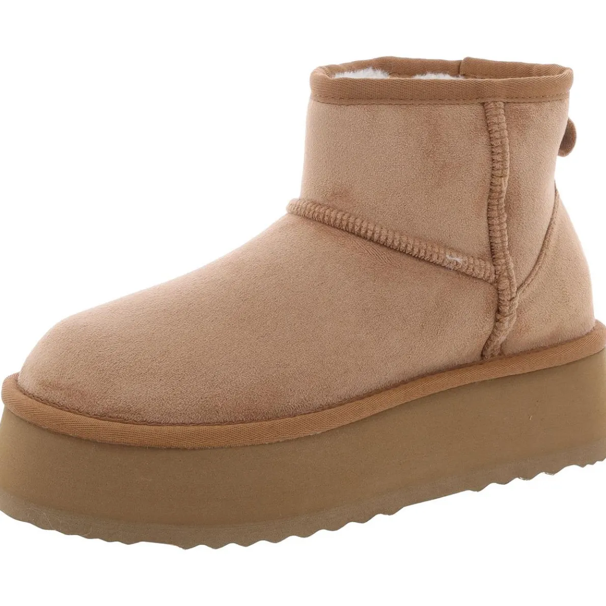 Crue Faux Fur Lined Faux Suede Booties