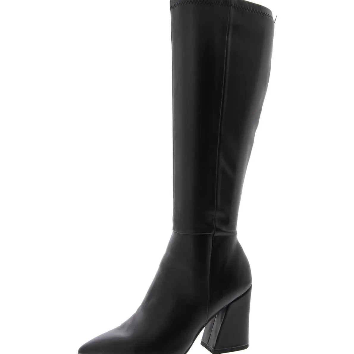 CRUZ Faux Leather Block Heel Knee-High Boots