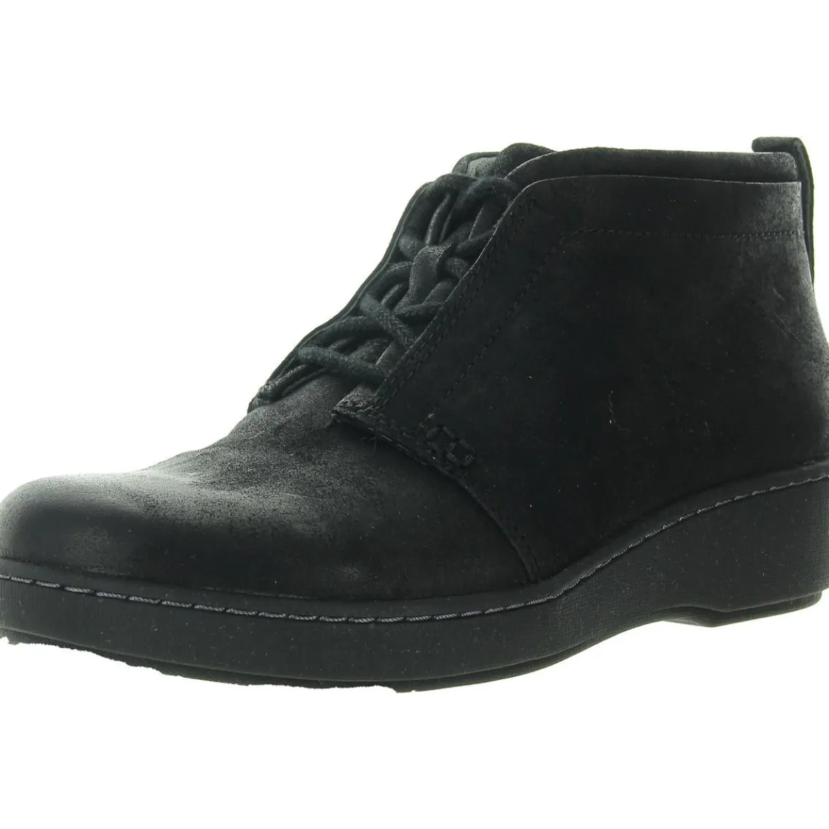 Cushioned Footbed Leather Ankle Boots