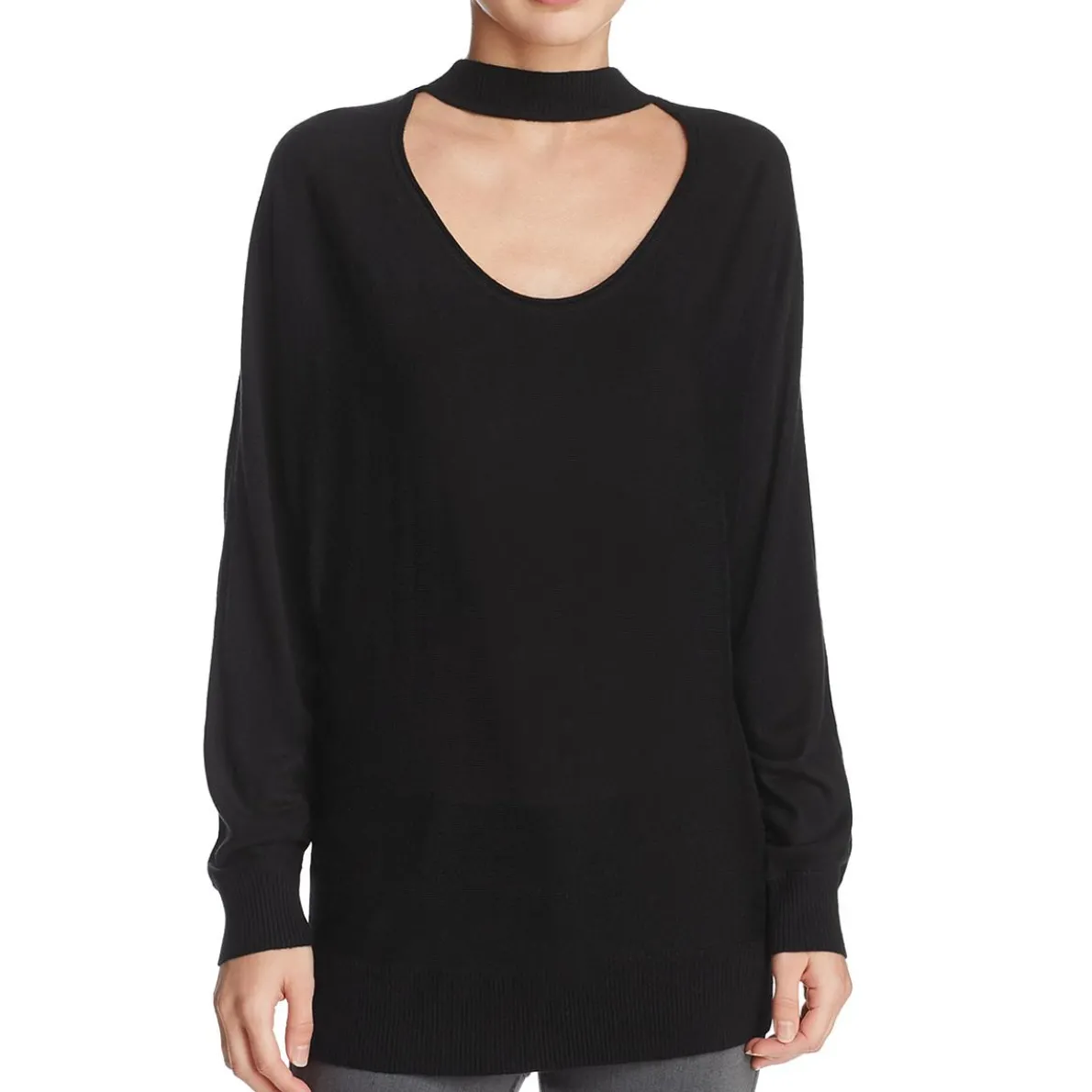Cut-Out Two-Way Pullover Sweater