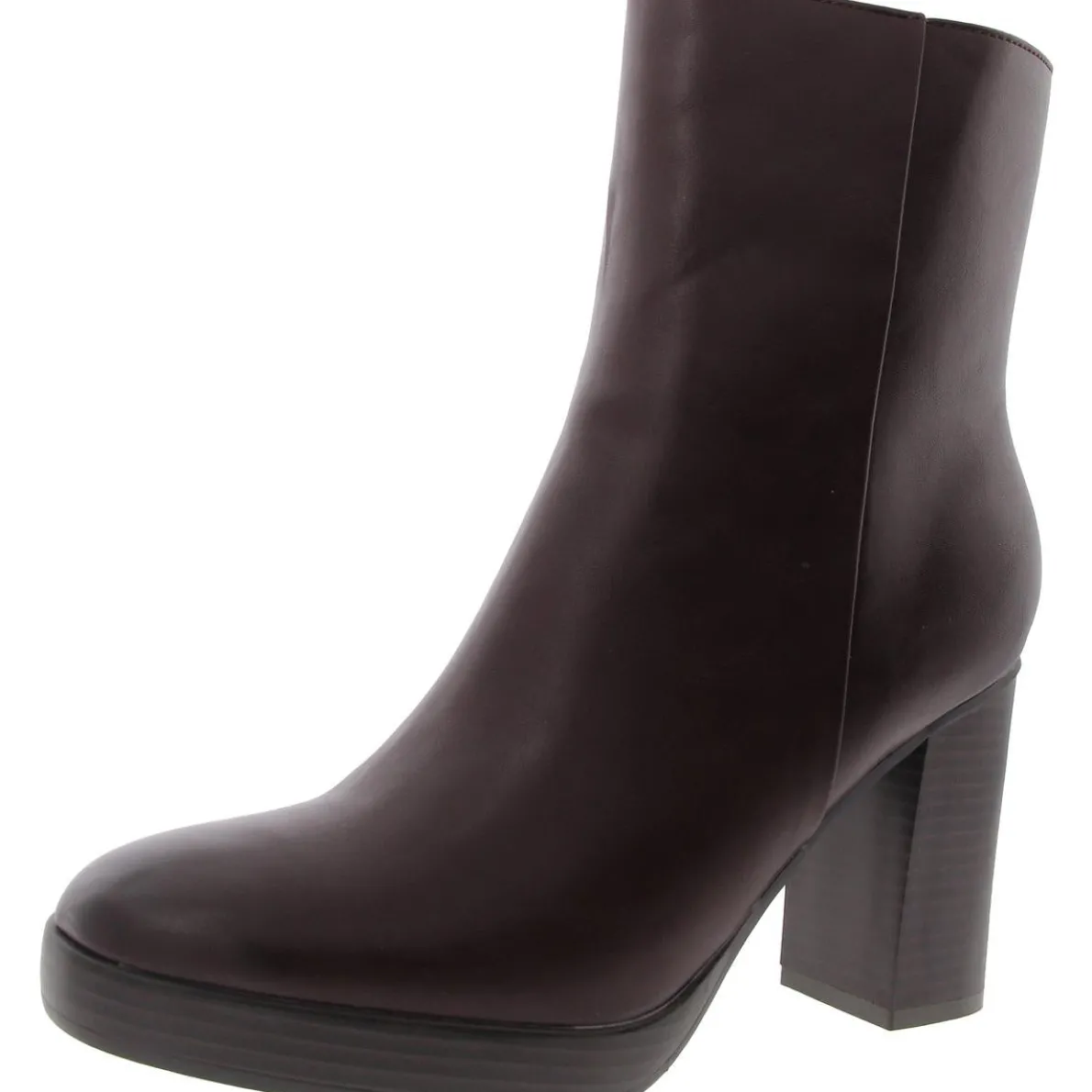Zipper Faux Leather Mid-Calf Boots