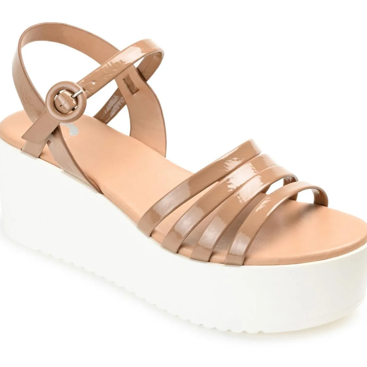 Miragge Ankle Strap Slingback Wedge Sandals