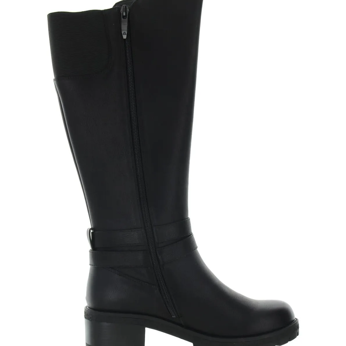 Jonah Buckle Faux Leather Knee-High Boots