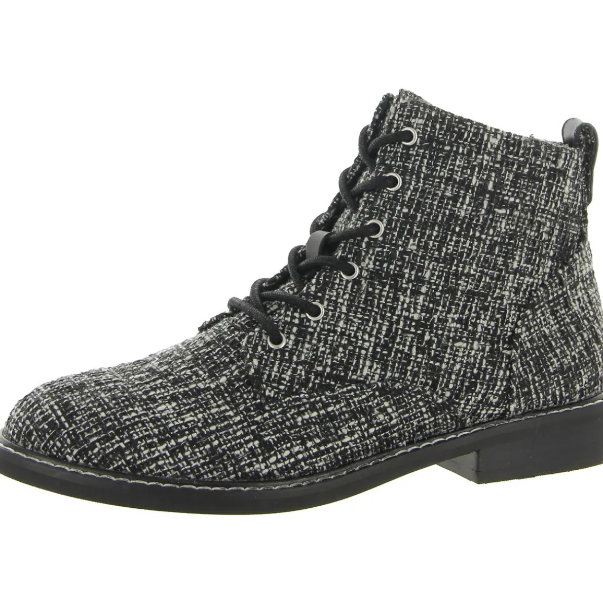 Eileen Ankle Knit Combat & Lace-up Boots