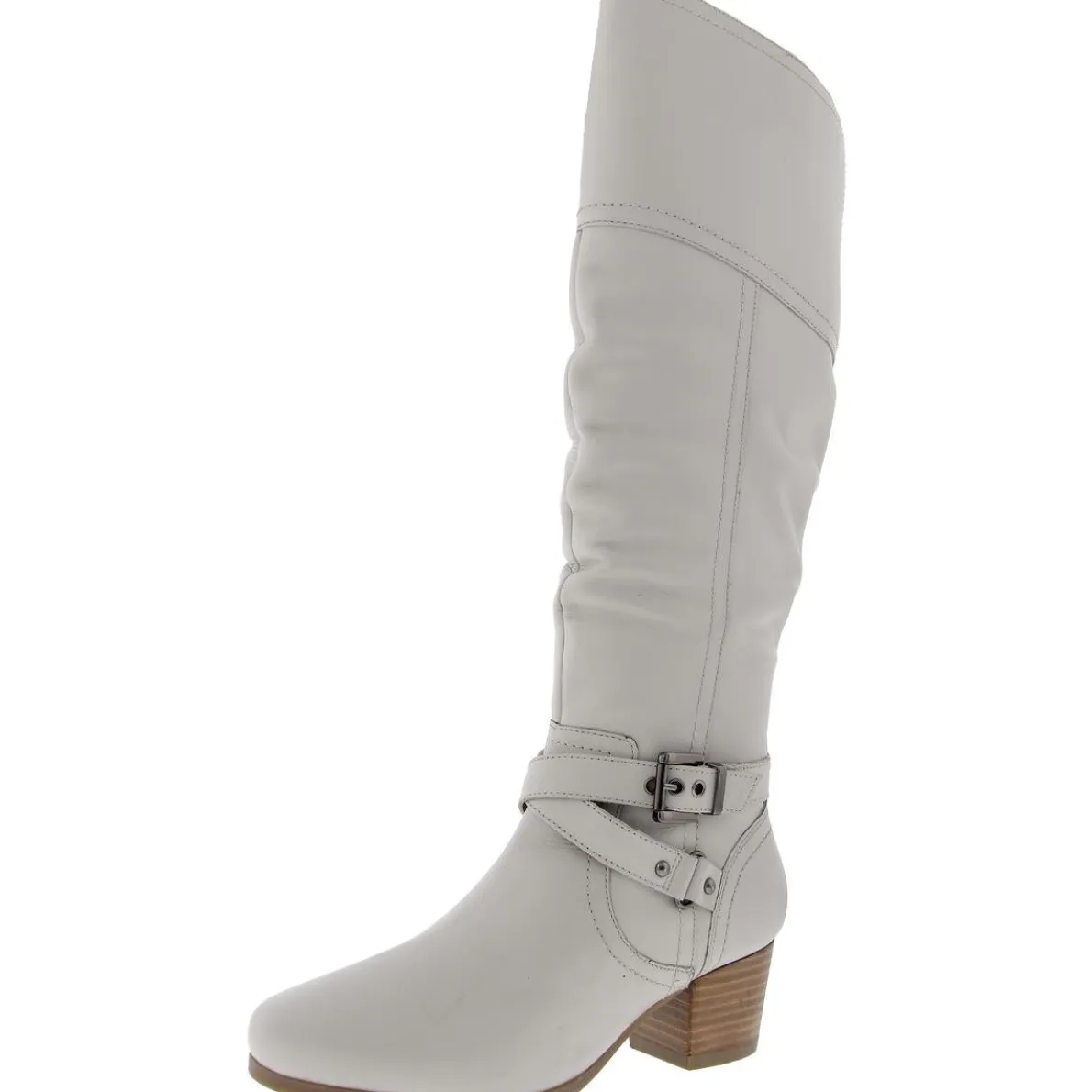 Dakota Buckle Leather Knee-High Boots