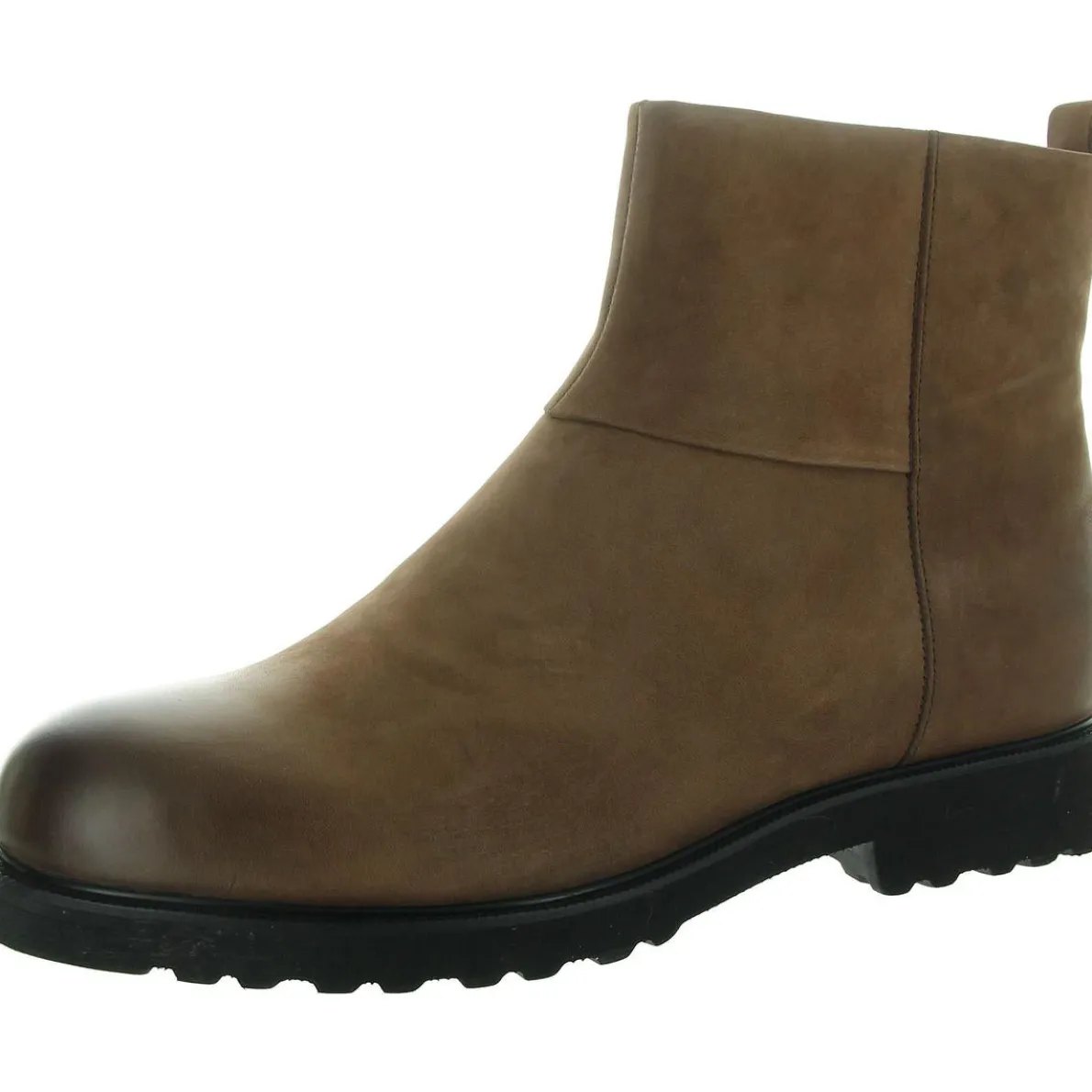 Damila Zipper Leather Booties