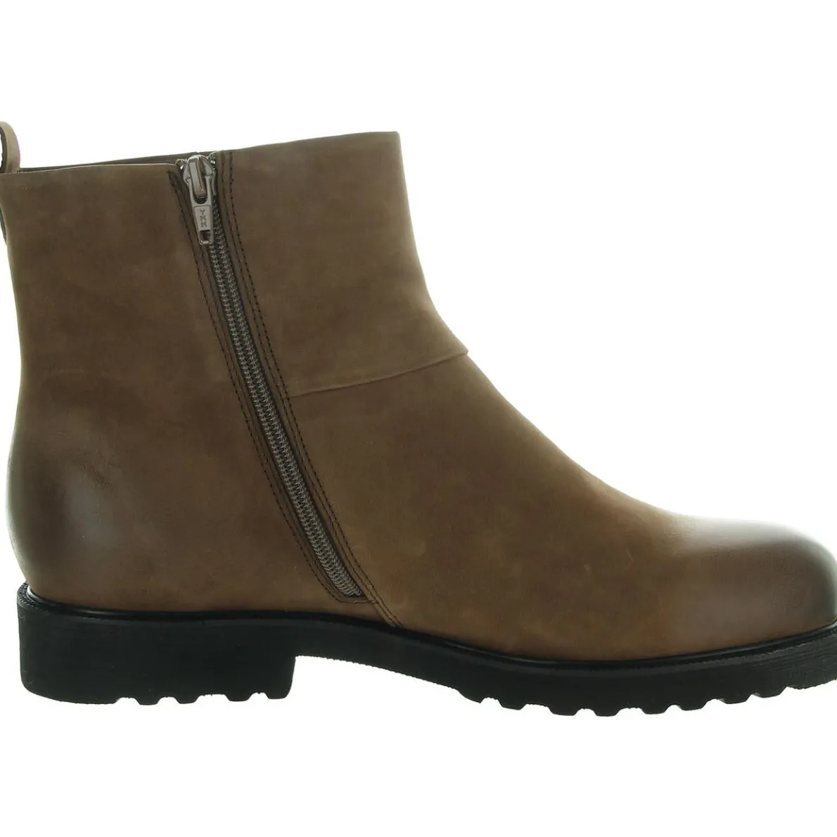 Damila Zipper Leather Booties