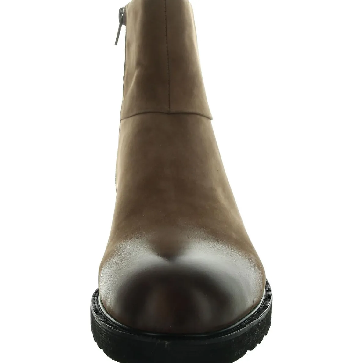 Damila Zipper Leather Booties