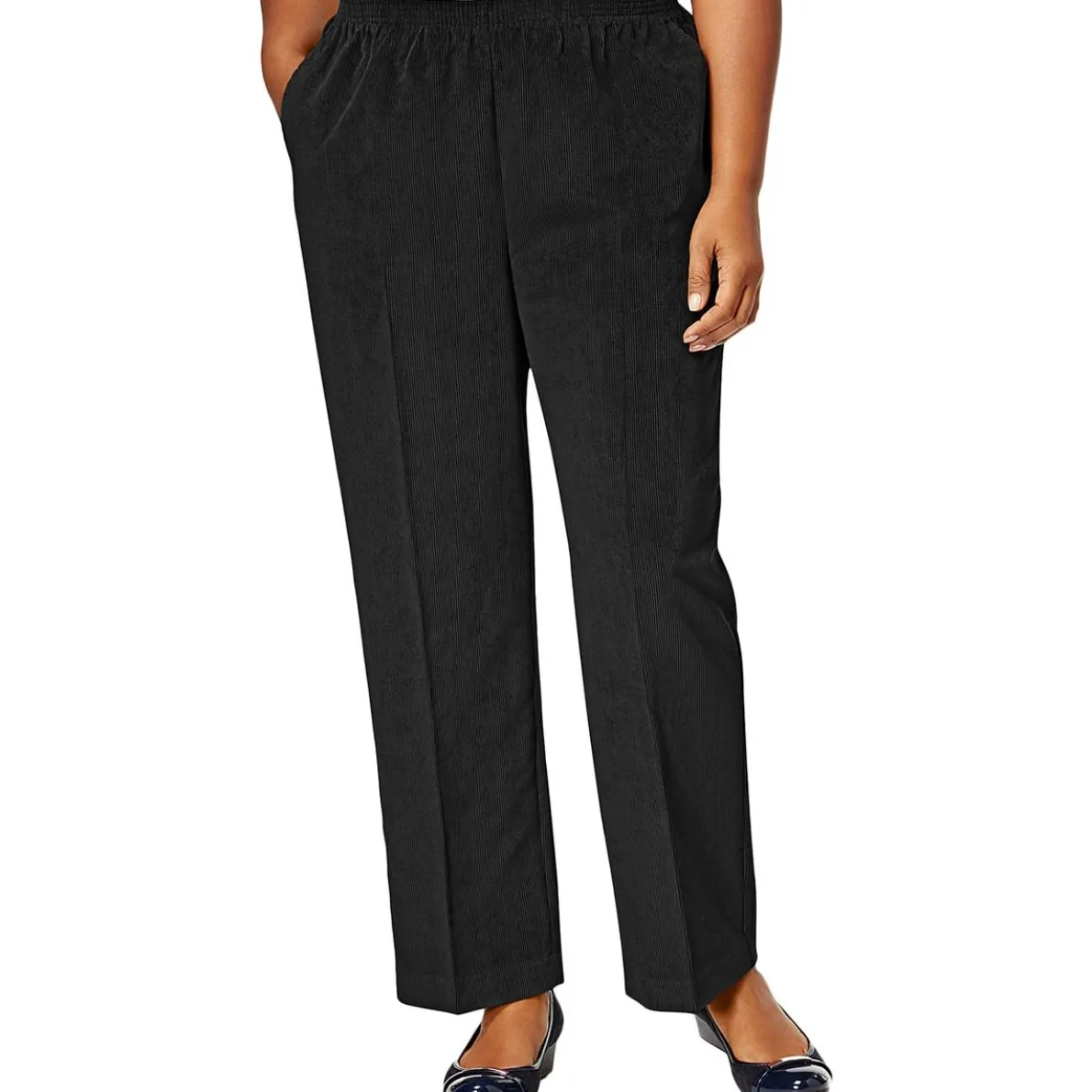 Plus Comfort Waist Corduroy Corduroy Pants