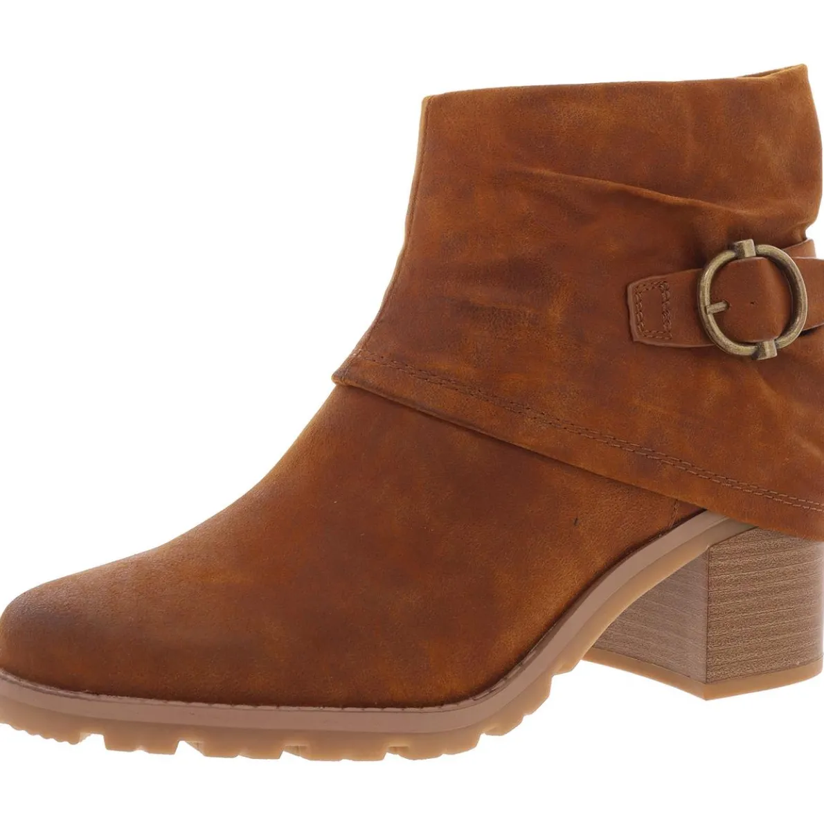 Deborah Zipper Faux Leather Booties