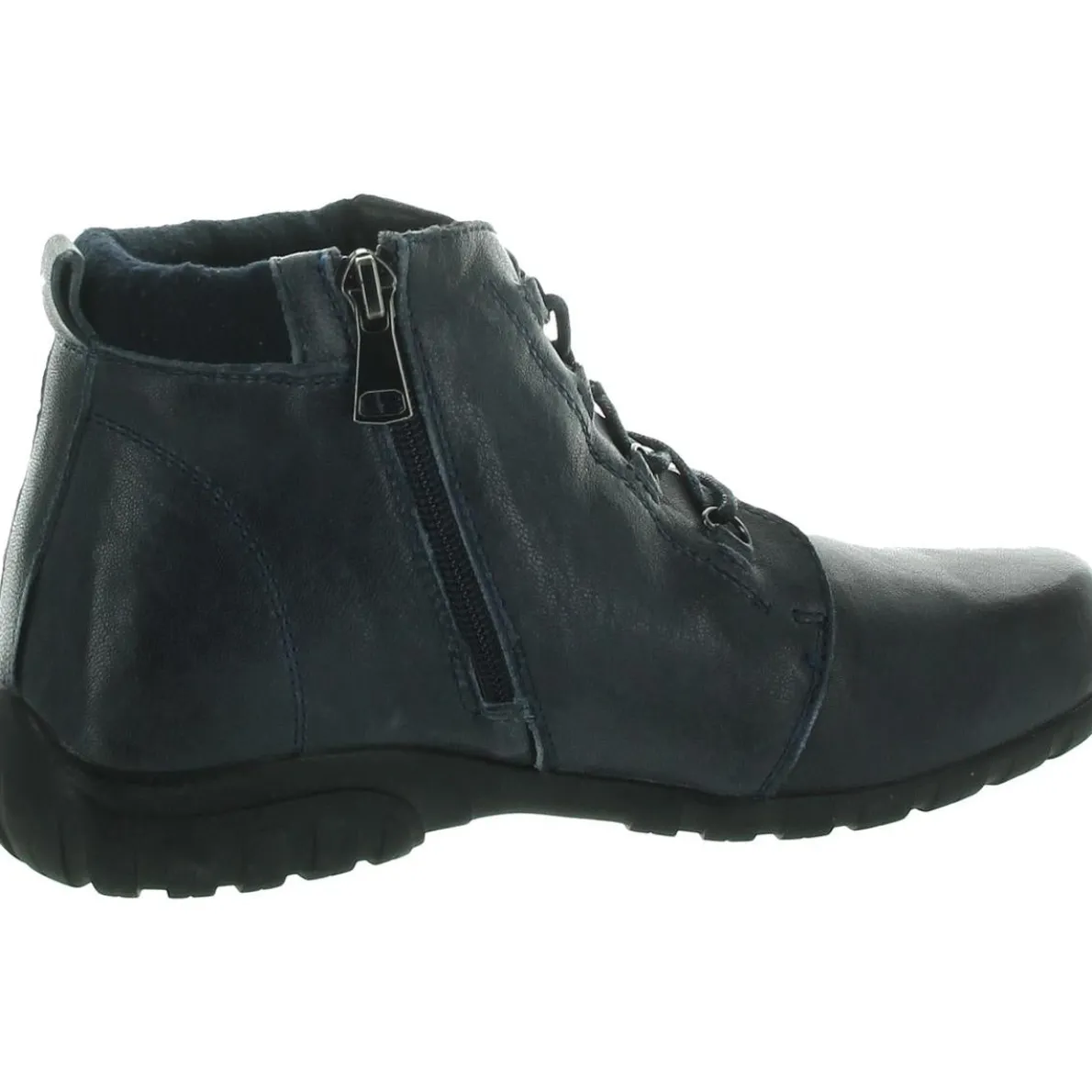 Delaney Leather Zip-Up Ankle Boots