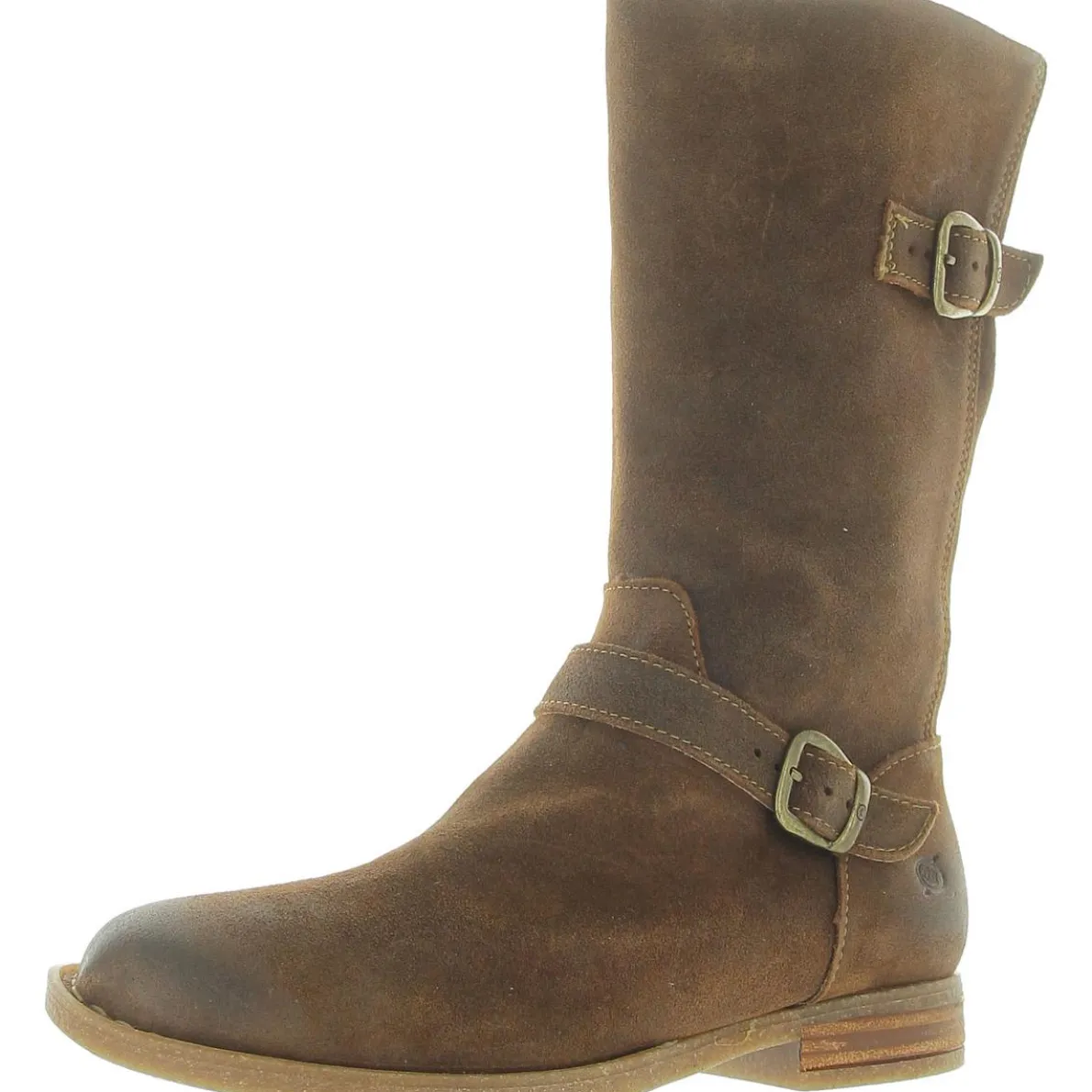 DELANO Buckle Nubuck Mid-Calf Boots