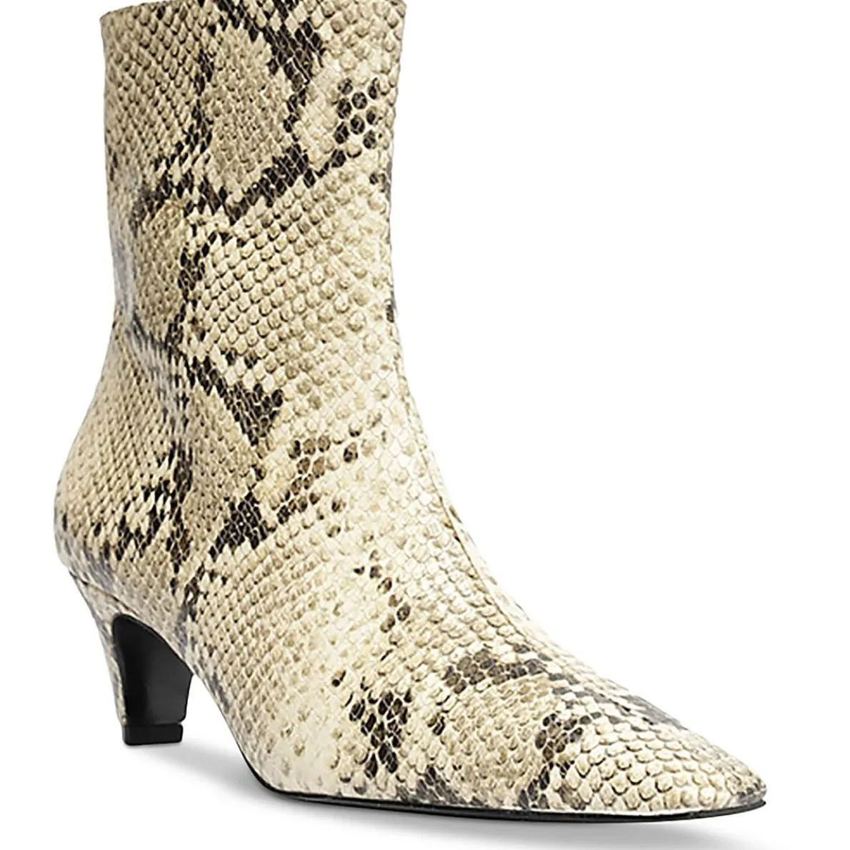 Dellia Snake Print Leather Mid-Calf Boots