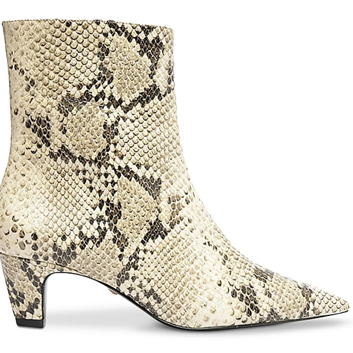 Dellia Snake Print Leather Mid-Calf Boots