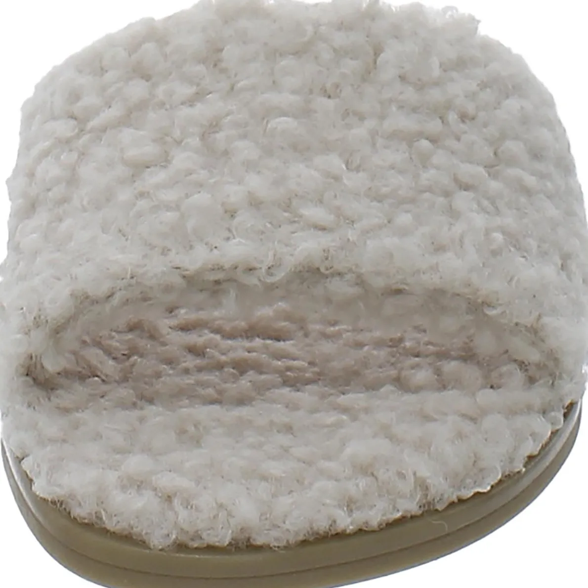 Demi Faux Fur Peep-Toe Slide Sandals