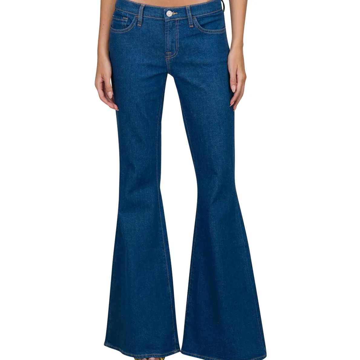 Denim Cotton Flared Jeans