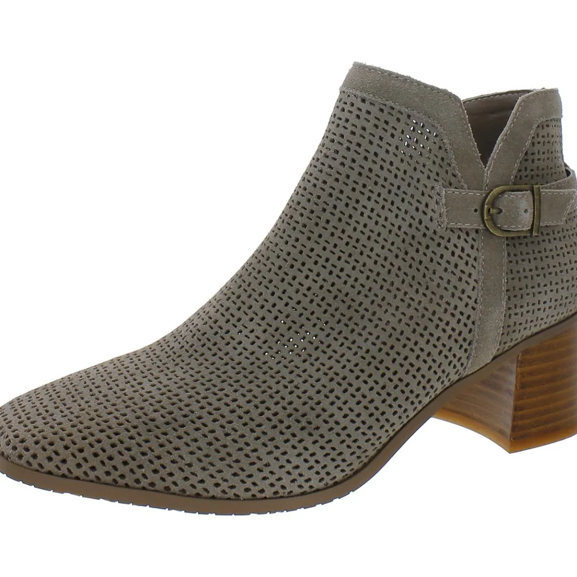 Denisgo Faux Suede Block Heel Ankle Boots