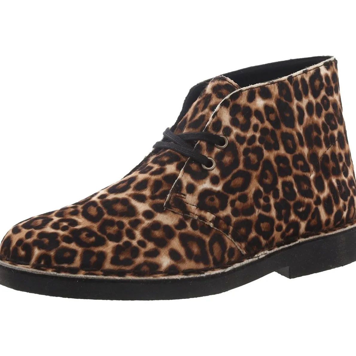 Desert Boot 2 Calf Hair Block Heel Ankle Boots