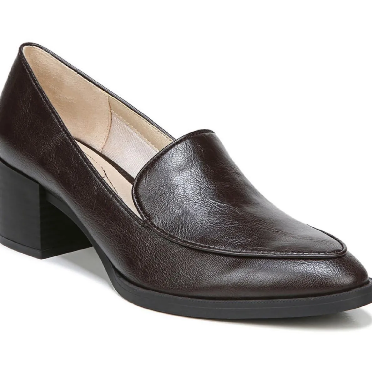 Devyn Block Heel Slip On Loafers