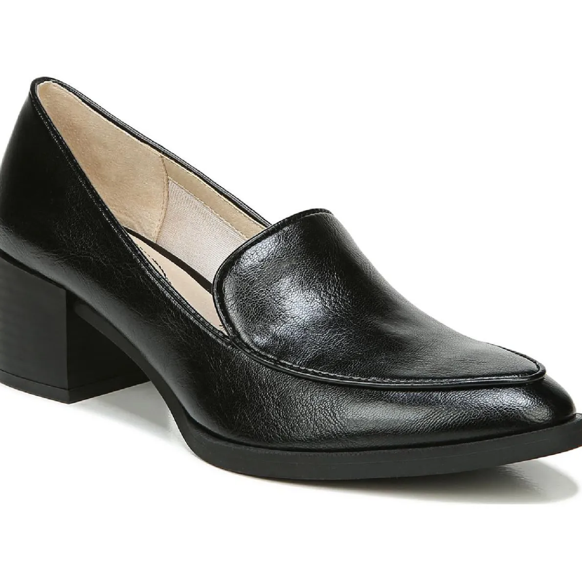 Devyn Block Heel Slip On Loafers