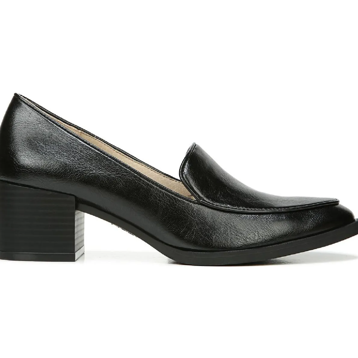 Devyn Block Heel Slip On Loafers