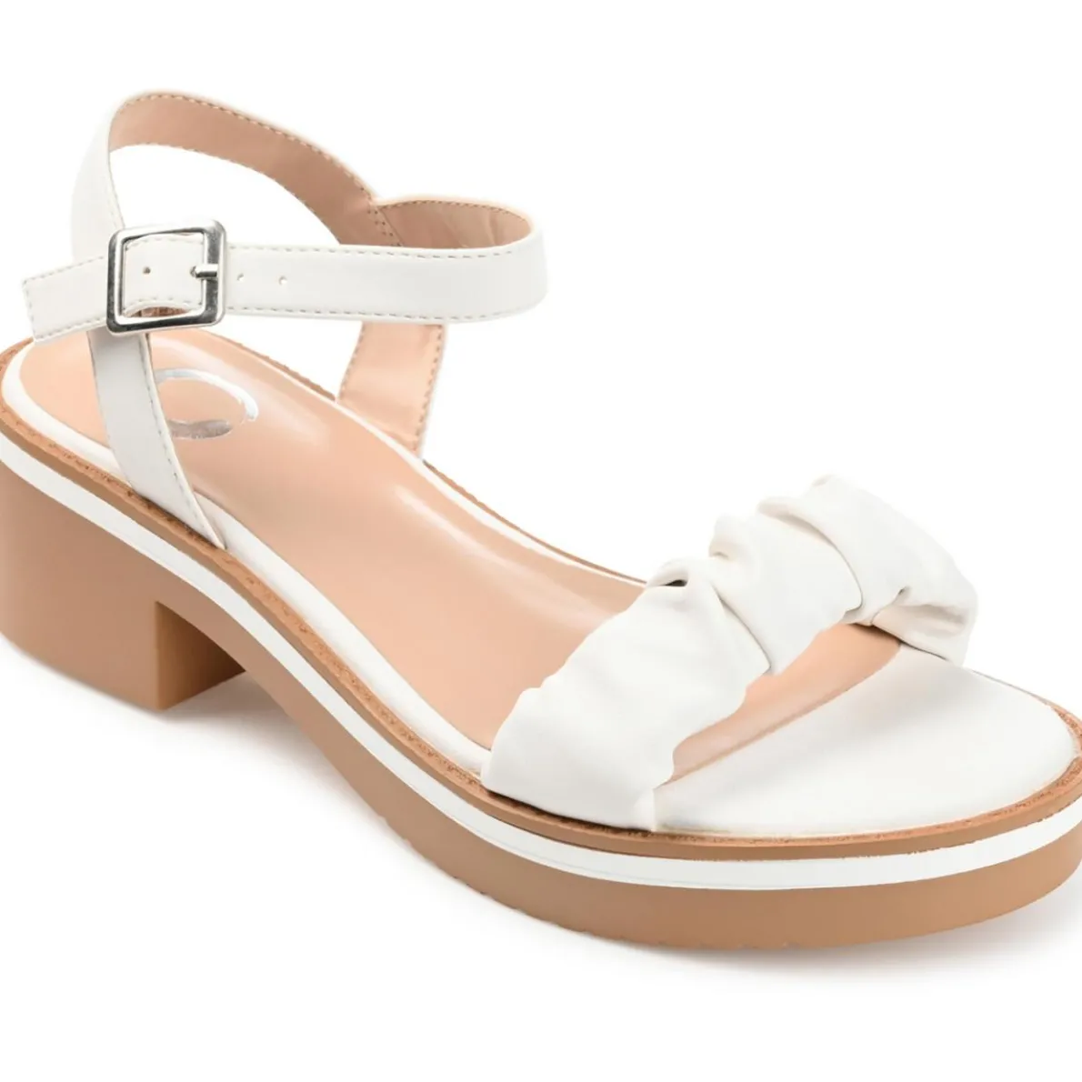 Dexxla Faux Leather Ankle Strap Heels