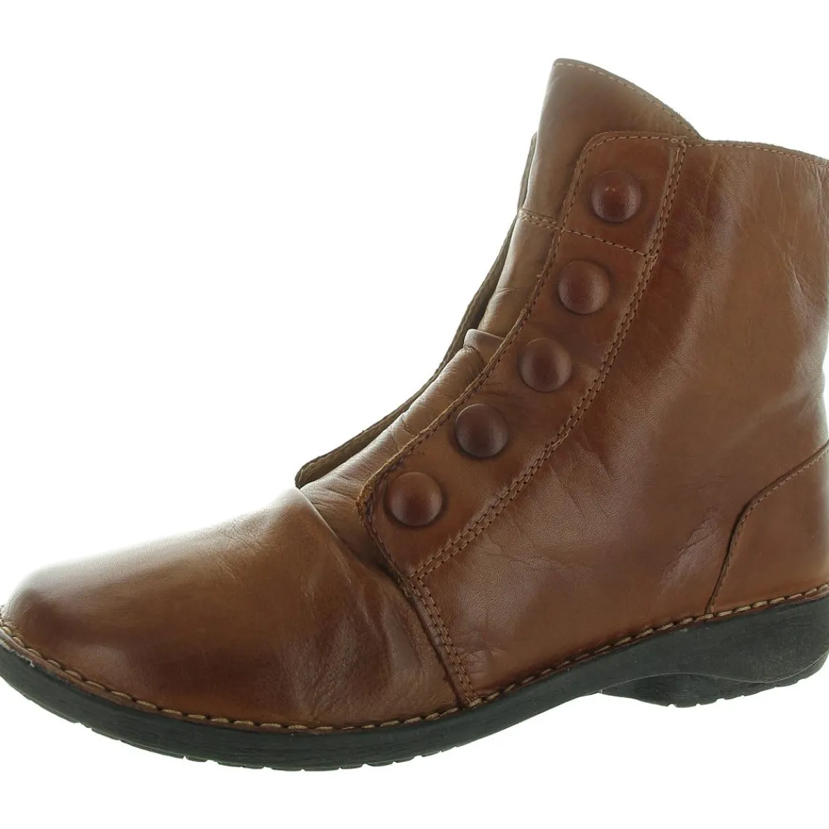 Distressed Leather Ankle Boots