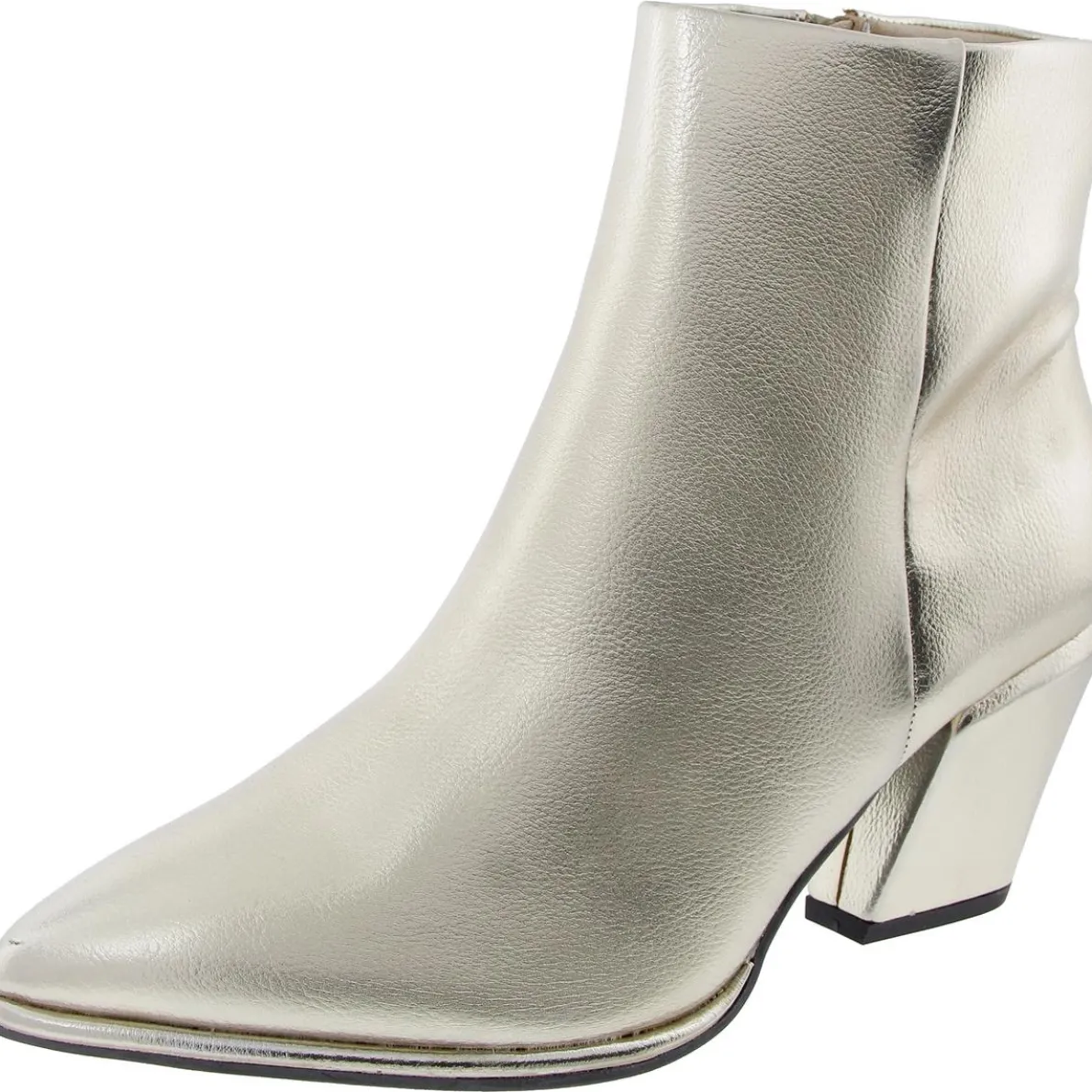 Domina Zipper Faux Leather Booties