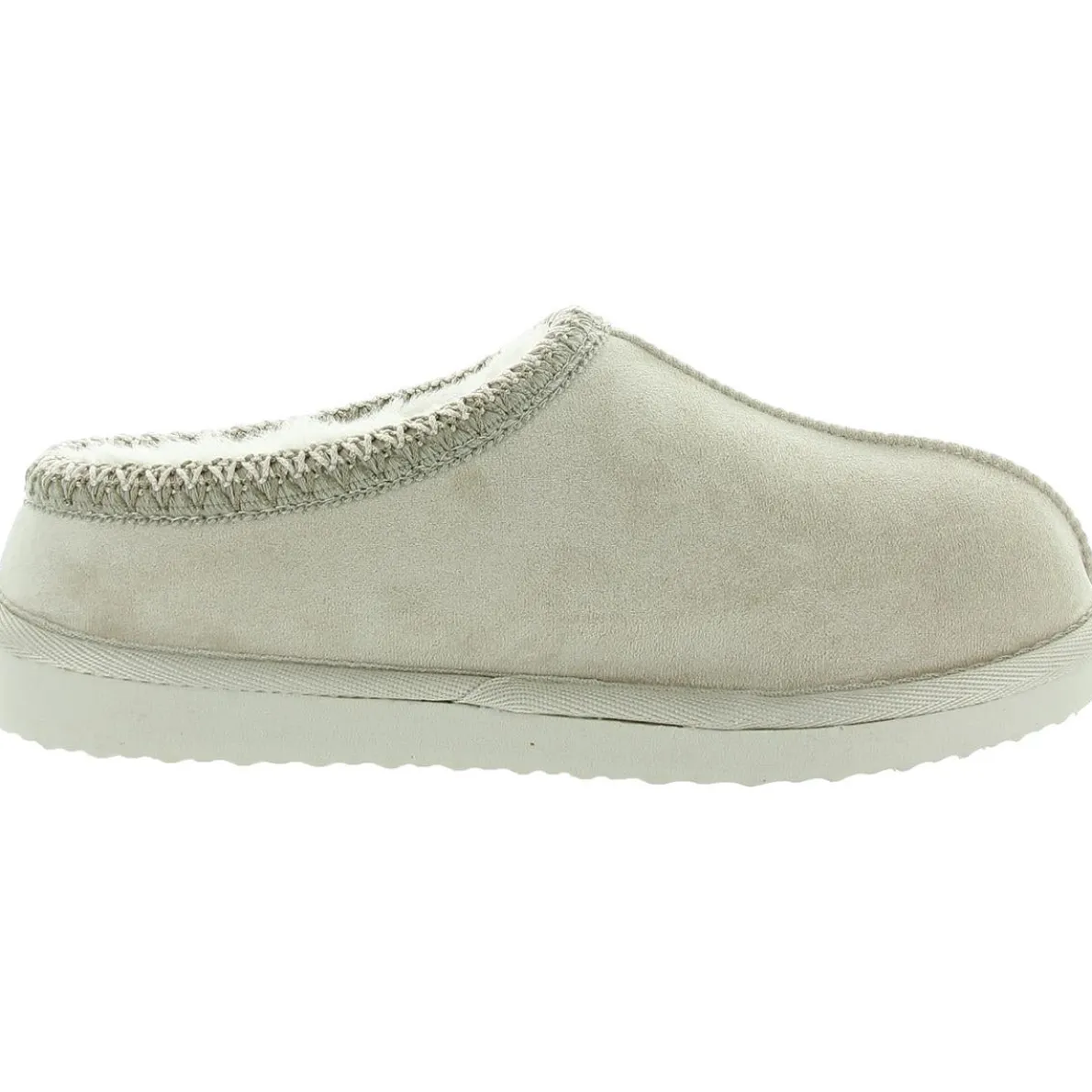 SPARKS Faux Fur Lined Faux Suede Scuff Slippers