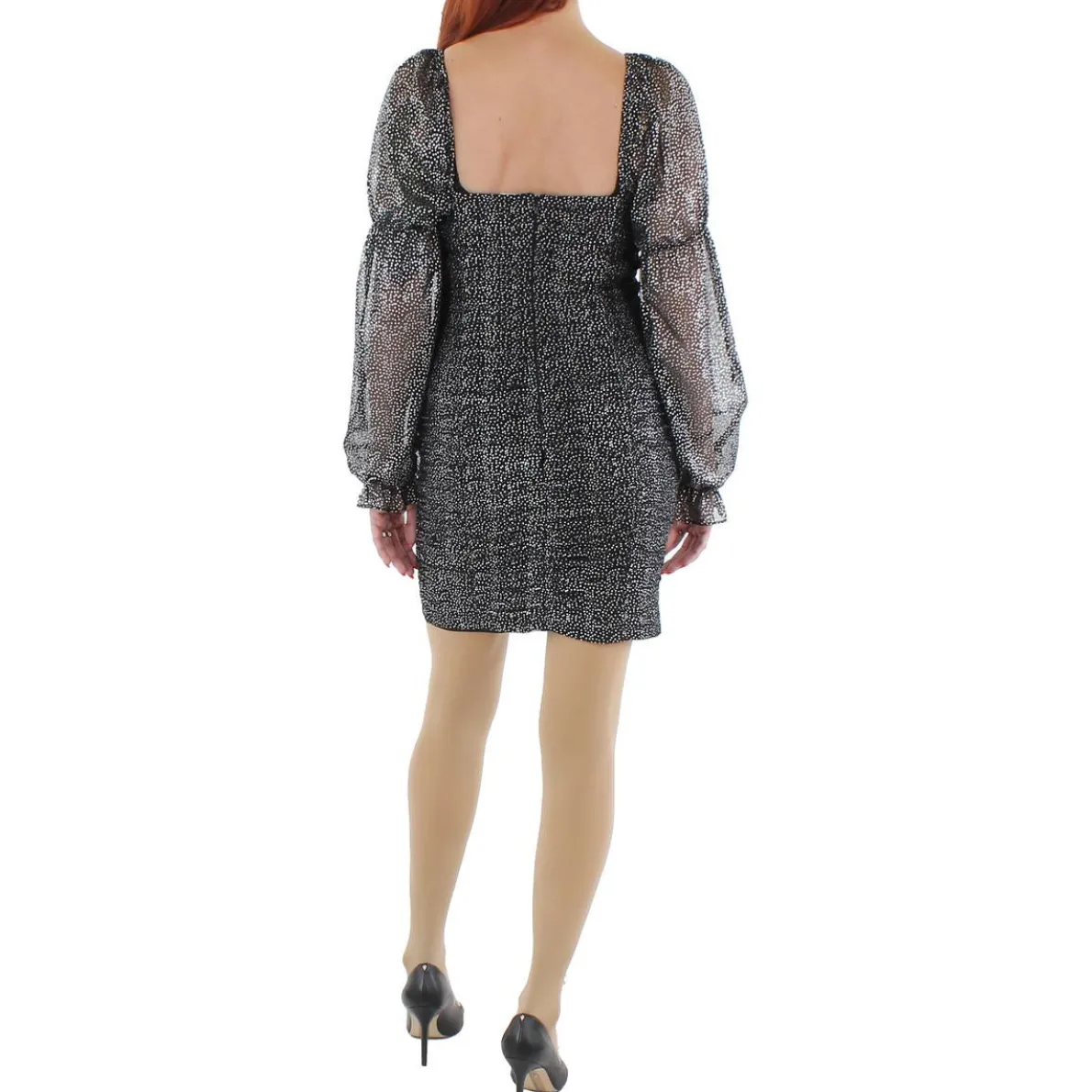 Dotted Mini Bodycon Dress