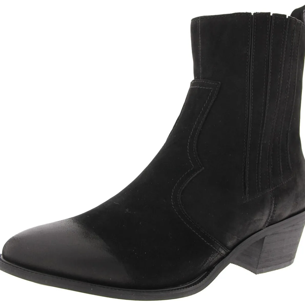 Double Zipper Leather Booties